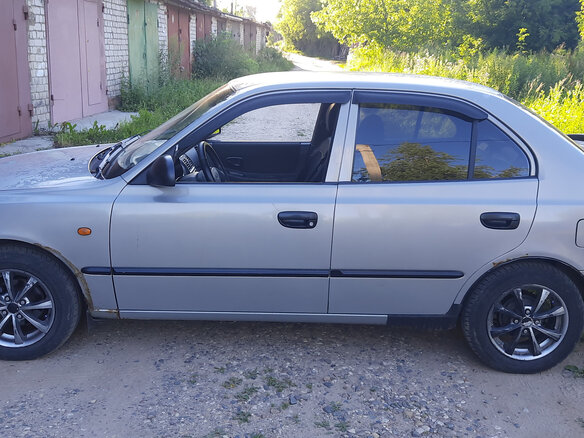 2008 Hyundai Accent ТагАЗ II, бежевый, 435000 рублей - вид 2