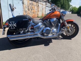 2004 Honda VTX 1300, оранжевый, 600000 рублей, вид 3