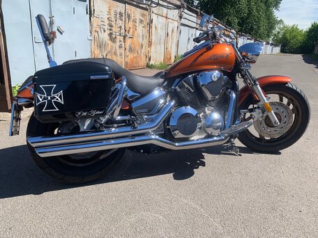2004 Honda VTX 1300, оранжевый, 600000 рублей, вид 3