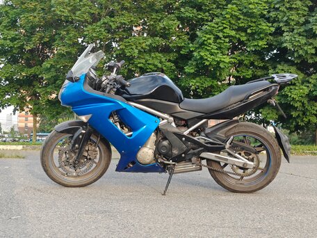 2006 Kawasaki ER-6F (Ninja 650R), синий, 345000 рублей, вид 3