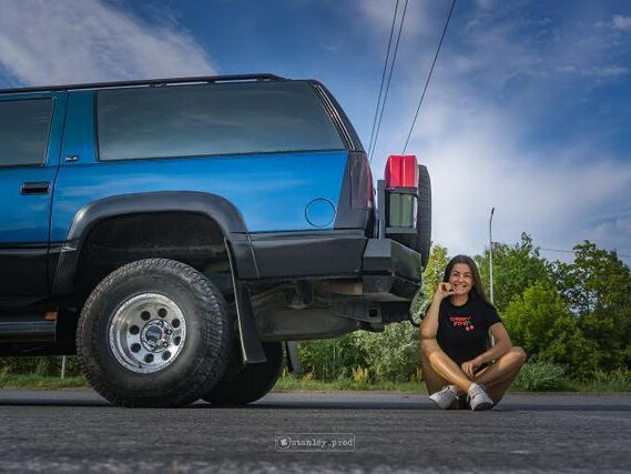 1994 GMC Suburban, синий - вид 12