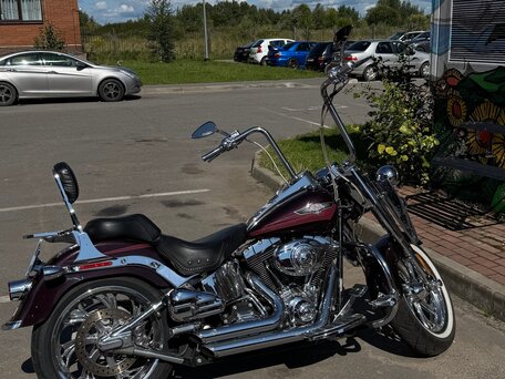 2006 Harley-Davidson Fat Boy, фиолетовый, 1150000 рублей, вид 1