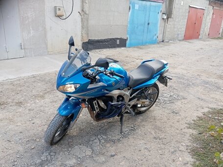 2008 Yamaha FZ6, голубой, 500000 рублей, вид 3