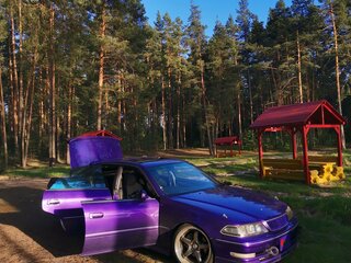 1996 Toyota Mark II VIII (X100), фиолетовый, 1600000 рублей, вид 4