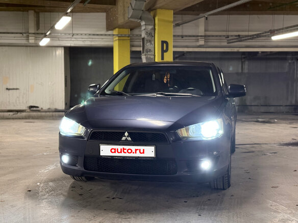 2007 Mitsubishi Lancer X, синий, 630000 рублей - вид 1