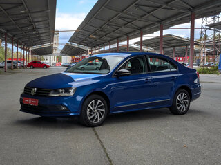 2018 Volkswagen Jetta VI Рестайлинг, синий, 1199500 рублей, вид 4