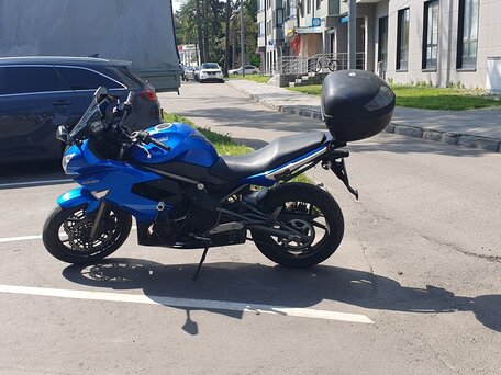 2009 Kawasaki ER-6F (Ninja 650R), синий, 400000 рублей, вид 1
