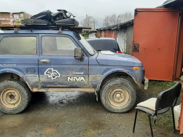2003 Lada (ВАЗ) 2121 (4x4) I Рестайлинг, синий, 175000 рублей - вид 1