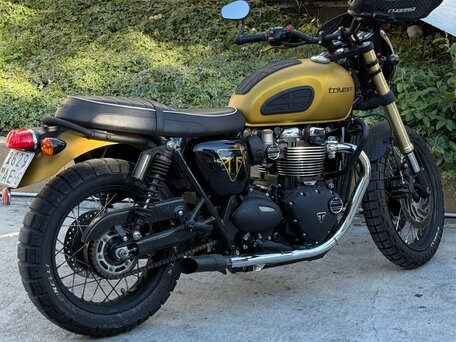 2018 Triumph Bonneville T120, золотистый, 930000 рублей, вид 5