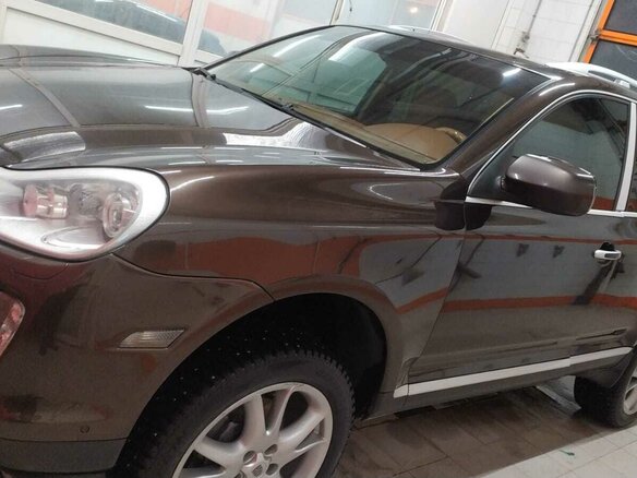2009 Porsche Cayenne Diesel I Рестайлинг (957), коричневый, 1900000 рублей - вид 17