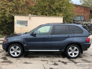 2005 BMW X5 3.0i I (E53) Рестайлинг, синий, 1500000 рублей, вид 4