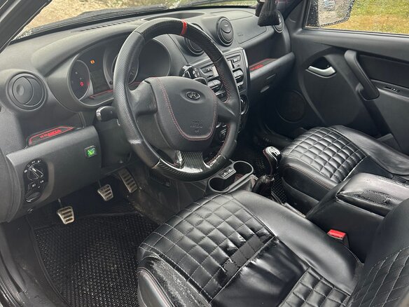 2015 Lada (ВАЗ) Granta Sport I, чёрный, 680000 рублей - вид 5