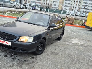 2007 Hyundai Accent ТагАЗ II, чёрный, 370000 рублей, вид 2