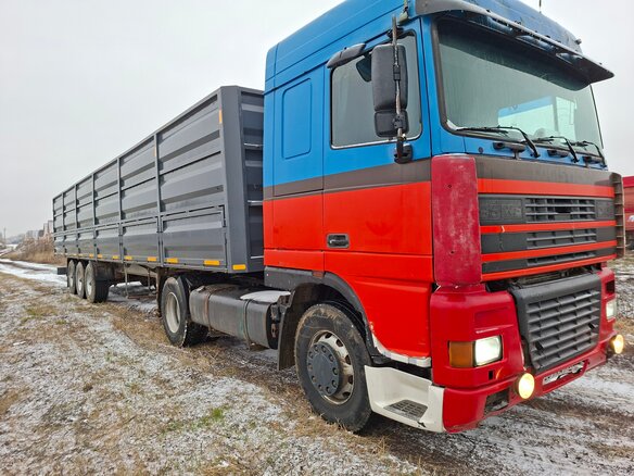 2000 DAF XF 95, красный, 570000 рублей