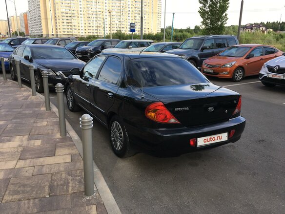 2007 Kia Spectra I Рестайлинг 2, чёрный - вид 3