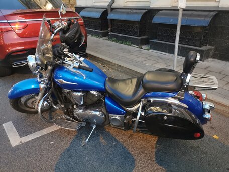 2009 Kawasaki VN900 Vulcan, синий, 630000 рублей, вид 3