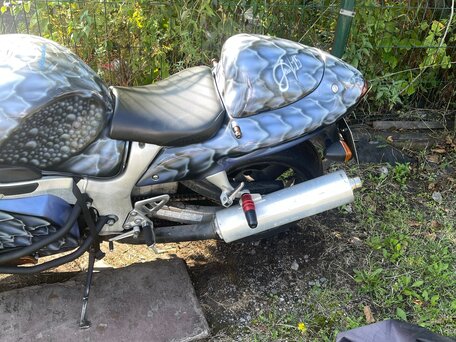 2001 Suzuki GSX 1300 R Hayabusa, синий, 750000 рублей, вид 3