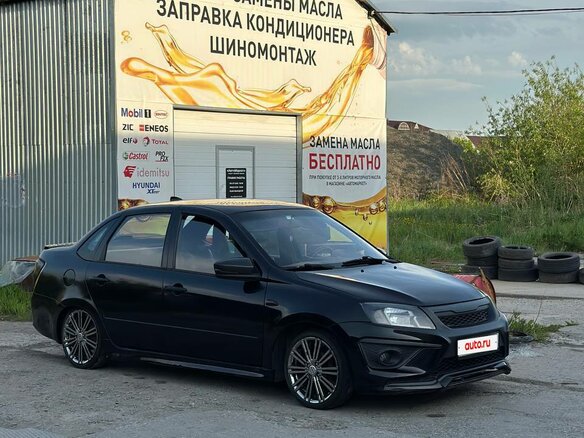 2012 Lada (ВАЗ) Granta I, чёрный, 550000 рублей - вид 8
