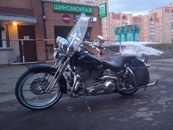 2001 Harley-Davidson Springer Softail, чёрный - вид 13