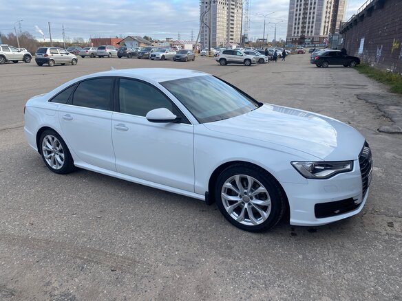 2015 Audi A6 IV (C7) Рестайлинг, белый, 1850000 рублей - вид 5