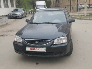 2006 Hyundai Accent ТагАЗ II, чёрный, 155000 рублей, вид 1