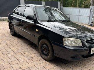 2008 Hyundai Accent ТагАЗ II, чёрный, 330000 рублей, вид 3