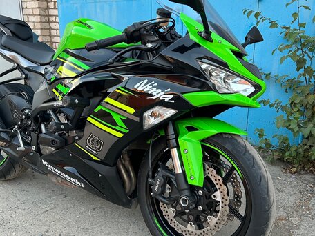 2019 Kawasaki ZX-6 Ninja, зелёный, 900000 рублей, вид 2