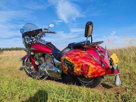 2005 Honda VTX 1300, красный, 700000 рублей, вид 2
