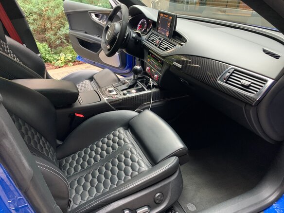 2015 Audi RS 7 I (4G) Рестайлинг, синий - вид 12