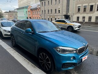 2019 BMW X6 40d II (F16), голубой, 5500000 рублей, вид 3