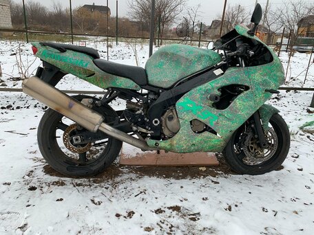 2001 Kawasaki ZX-9R Ninja, зелёный, 420000 рублей, вид 5