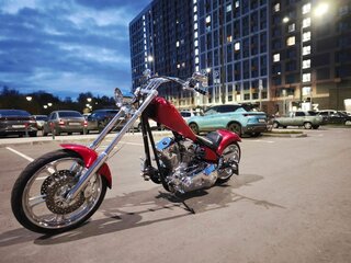 2003 American IronHorse Texas Chopper, красный, 1600000 рублей, вид 3