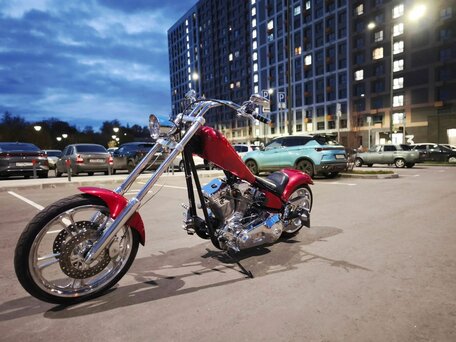 2003 American IronHorse Texas Chopper, красный, 1600000 рублей, вид 3