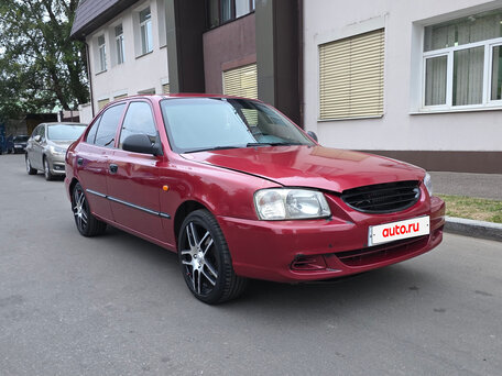 2003 Hyundai Accent ТагАЗ II, красный, 254000 рублей, вид 2