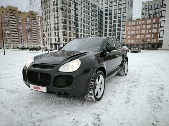 2003 Porsche Cayenne Turbo I (955), чёрный, 1500000 рублей
