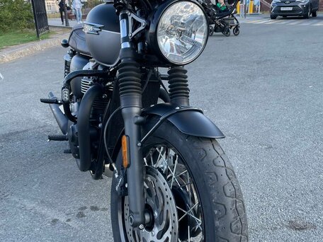 2021 Triumph Bonneville, чёрный, 1350000 рублей, вид 5
