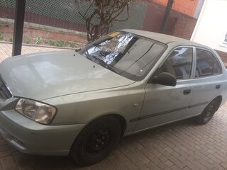 2008 Hyundai Accent ТагАЗ II, голубой, 375000 рублей, вид 2