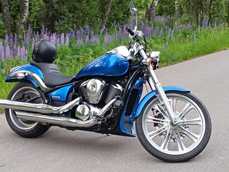 2007 Kawasaki VN900 Vulcan, синий, 520000 рублей, вид 2
