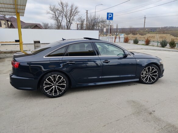 2016 Audi A6 IV (C7) Рестайлинг, синий, 3100000 рублей - вид 6