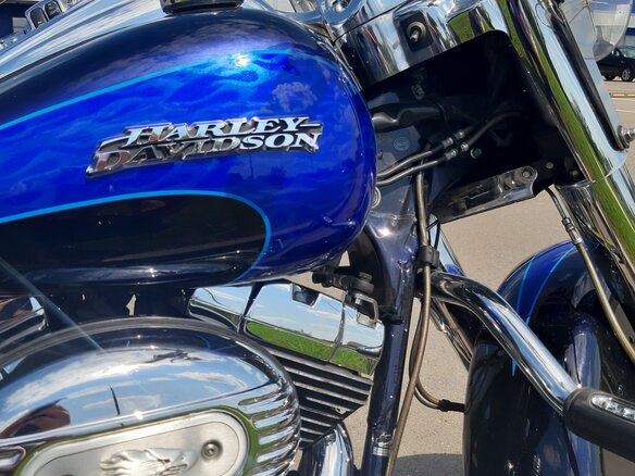 2008 Harley-Davidson Road King, синий, 809000 рублей - вид 11