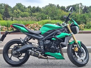 2013 Triumph Street Triple, зелёный, 499000 рублей, вид 5