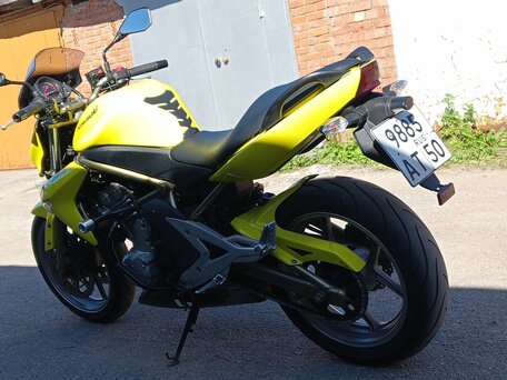 2006 Kawasaki ER-6N, жёлтый, 290000 рублей, вид 4