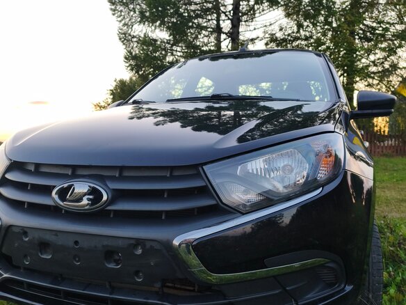 2019 Lada (ВАЗ) Granta I Рестайлинг, чёрный, 550000 рублей - вид 2