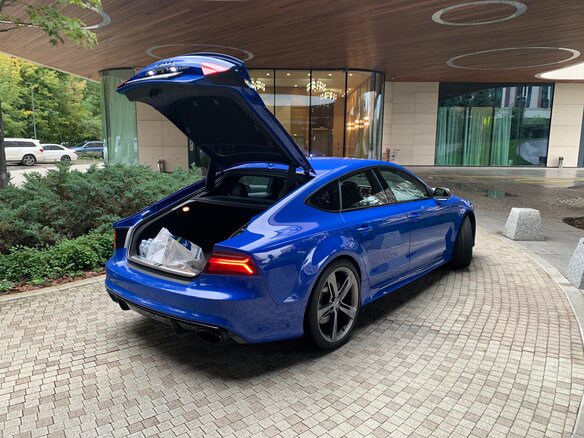 2015 Audi RS 7 I (4G) Рестайлинг, синий - вид 8