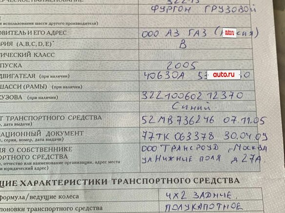 2005 ГАЗ ГАЗель (3221), синий, 250000 рублей - вид 3