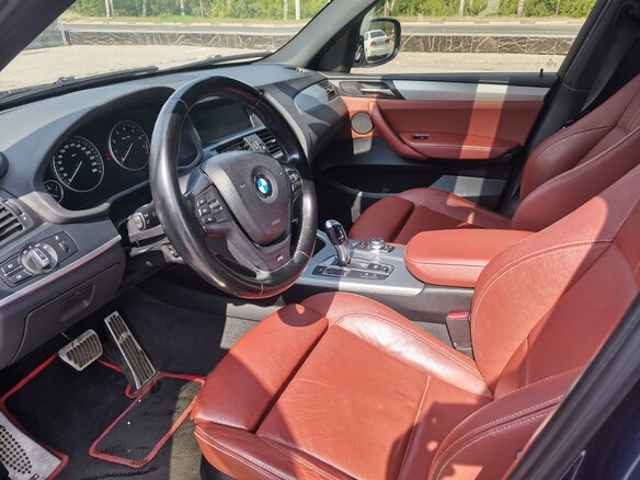 2012 BMW X3 28i xDrive II (F25), синий, 1900000 рублей - вид 13