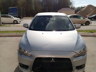 2012 Mitsubishi Lancer X Рестайлинг, серебристый, 830000 рублей, вид 3