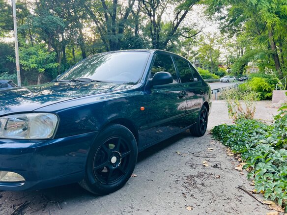 2006 Hyundai Accent ТагАЗ II, синий, 550000 рублей - вид 2