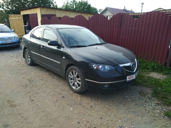 2008 Mazda 3 I (BK) Рестайлинг, чёрный, 650000 рублей
