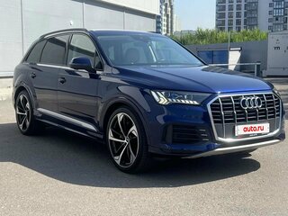 2022 Audi Q7 45 TDI II (4M) Рестайлинг, синий, 6190000 рублей, вид 3